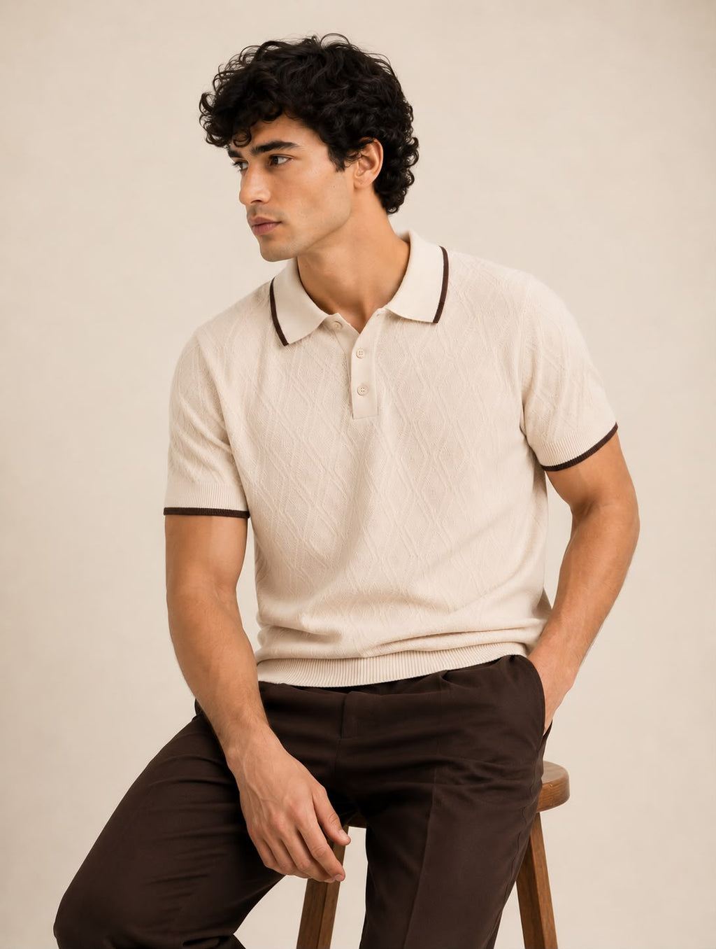 BEZOKE CREAM POLO