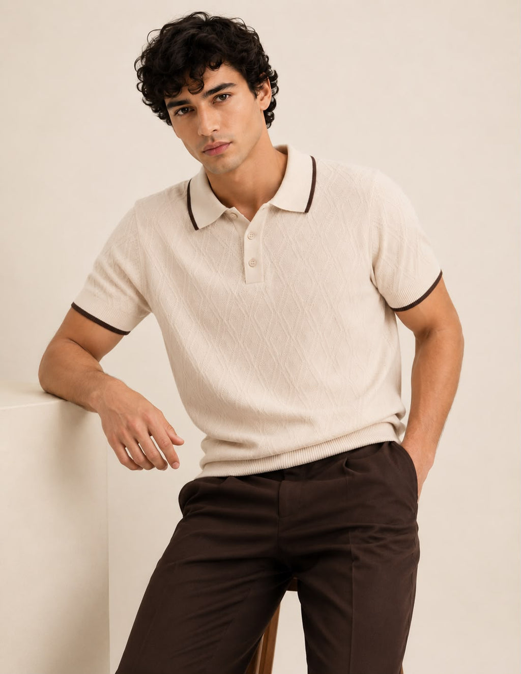 BEZOKE CREAM POLO