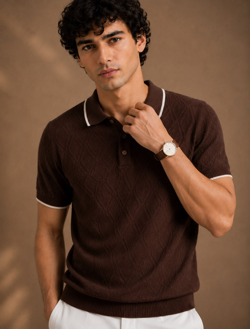 BEZOKE BROWN POLO