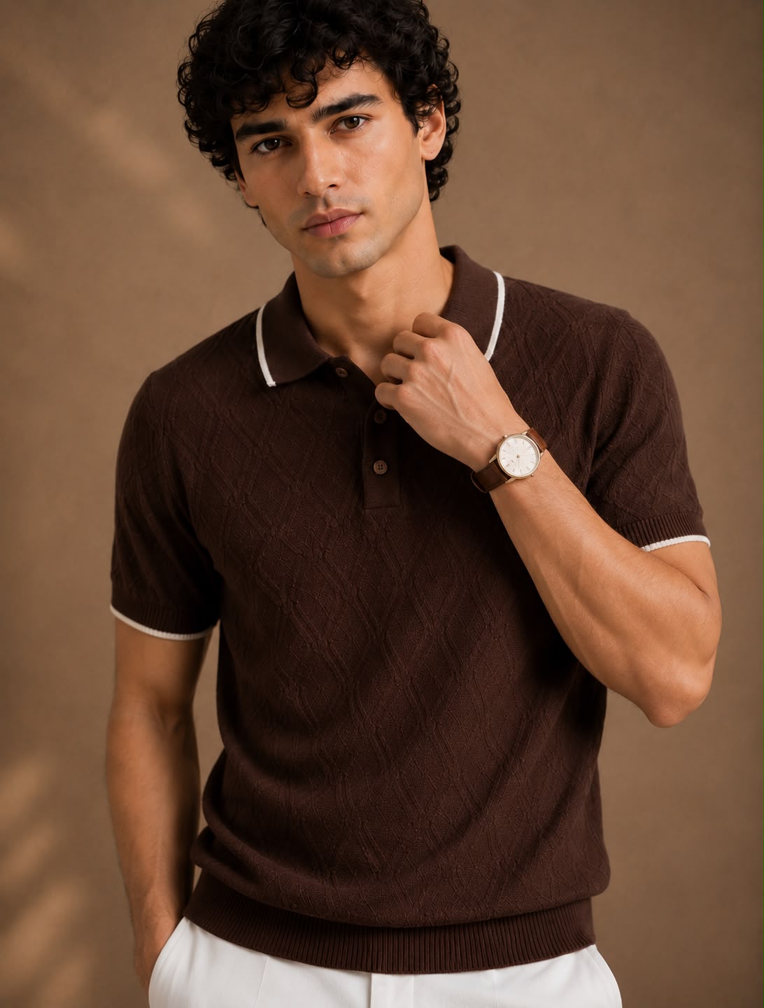 BEZOKE BROWN POLO