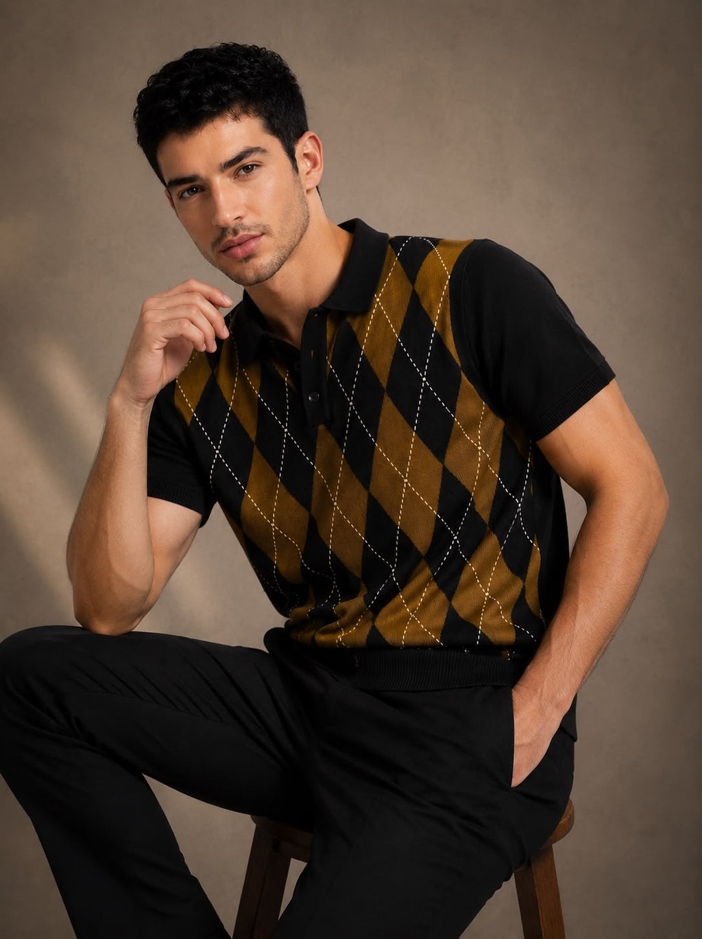 VINTAGE CROWN YELLOW POLO