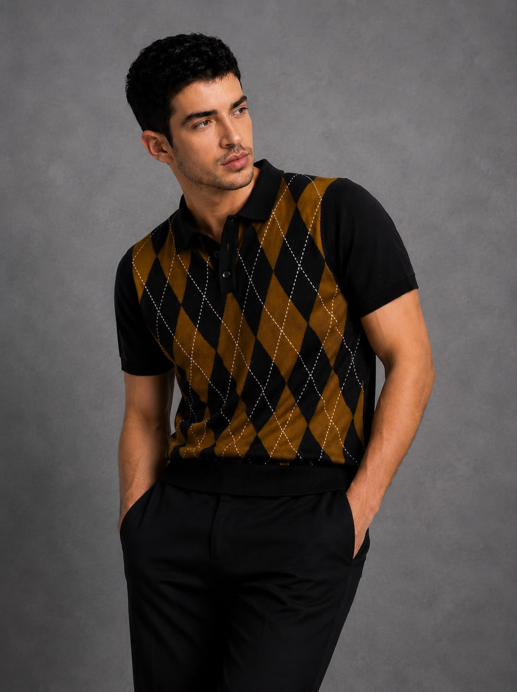 VINTAGE CROWN YELLOW POLO