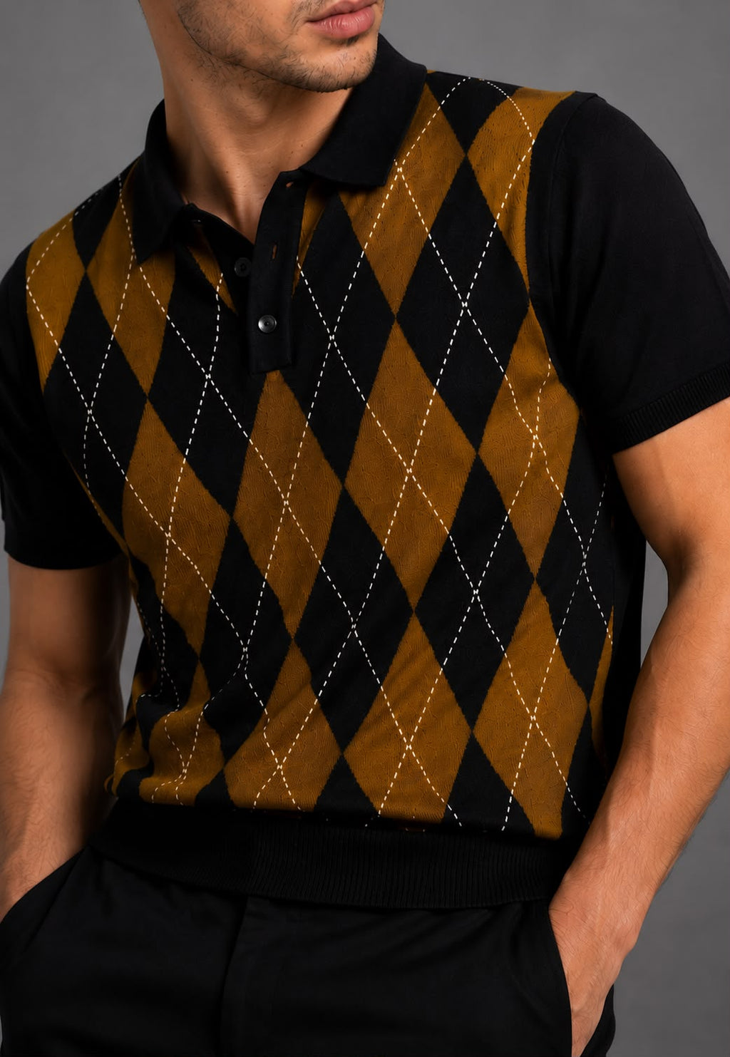 VINTAGE CROWN YELLOW POLO