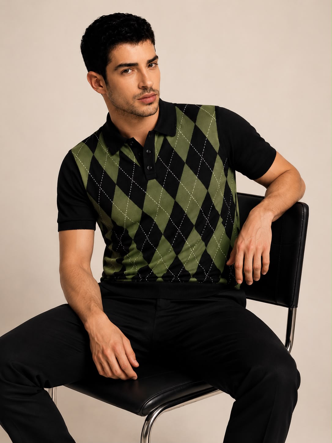 VINTAGE CROWN GREEN POLO