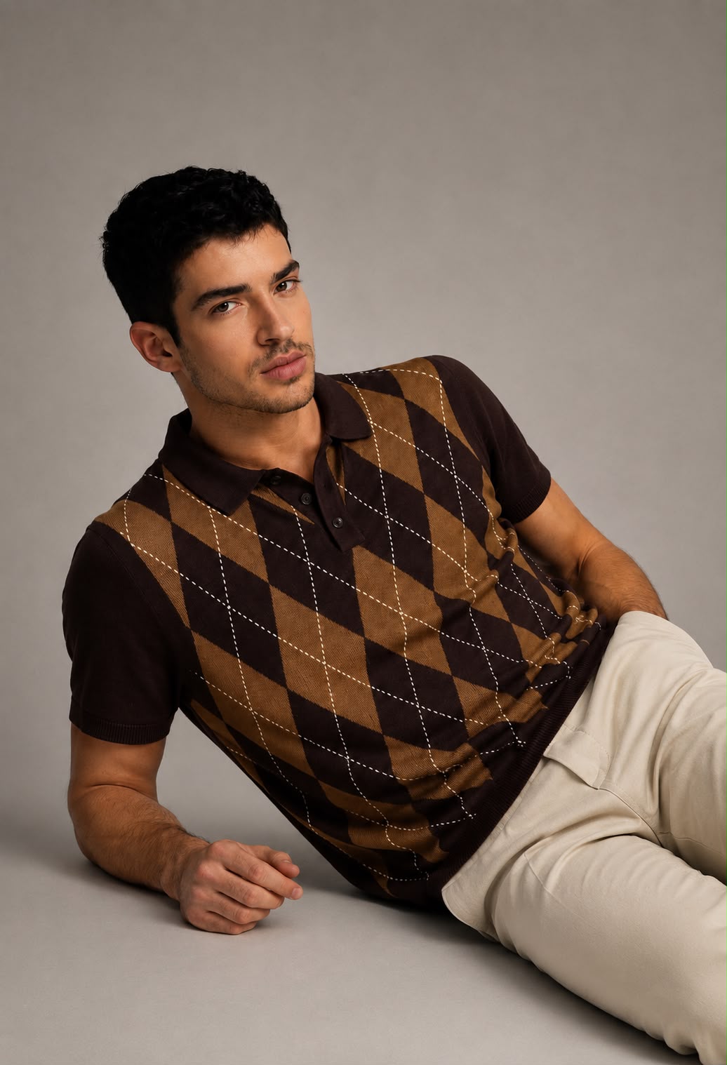 VINTAGE CROWN BROWN POLO