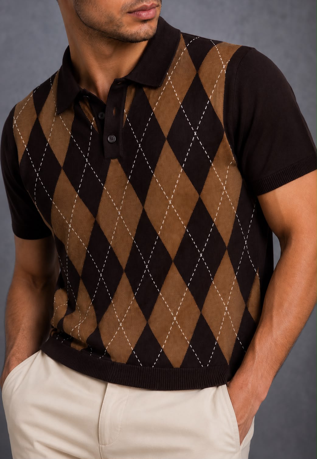 VINTAGE CROWN BROWN POLO