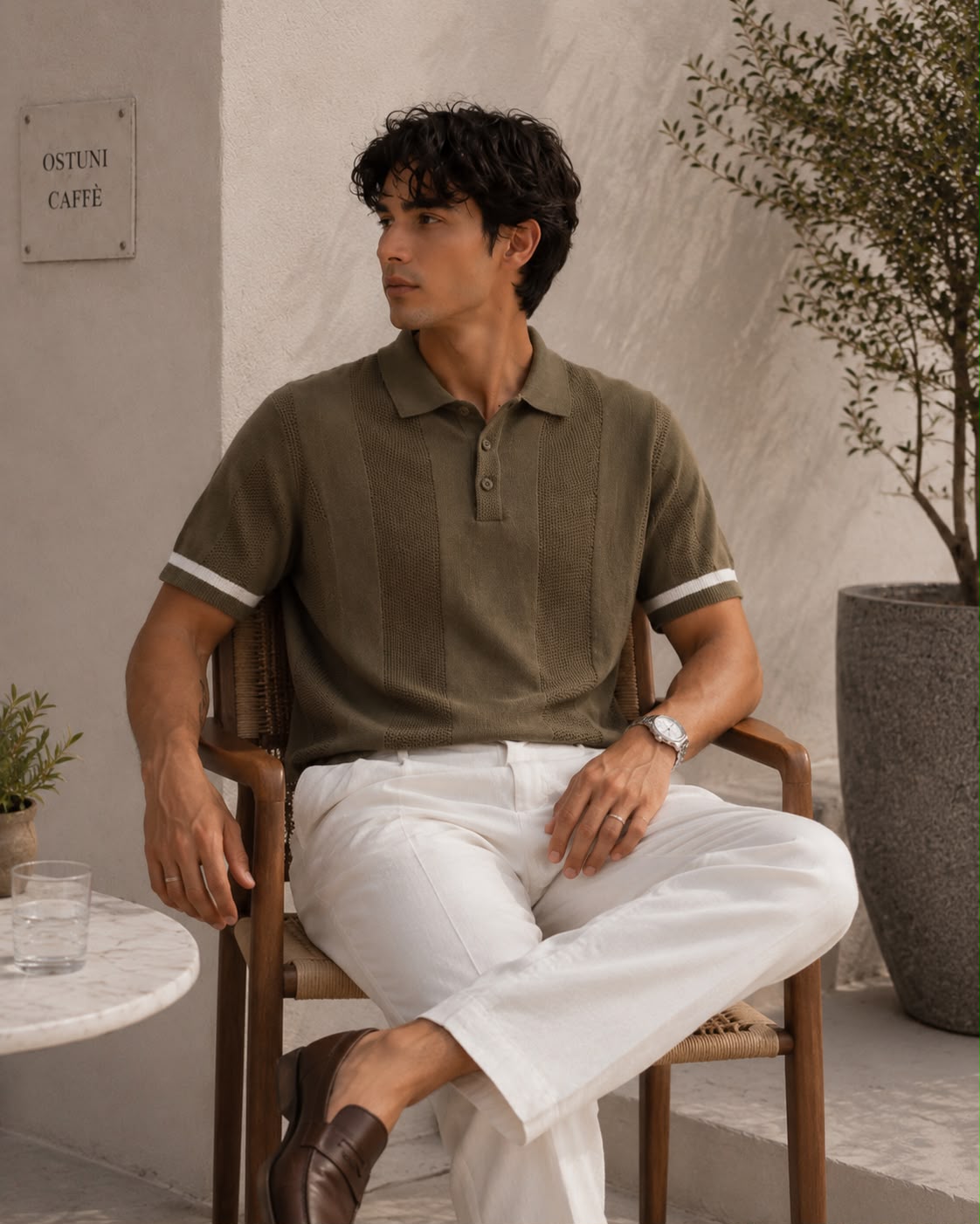 BEZOKE COMFY BROWN POLO