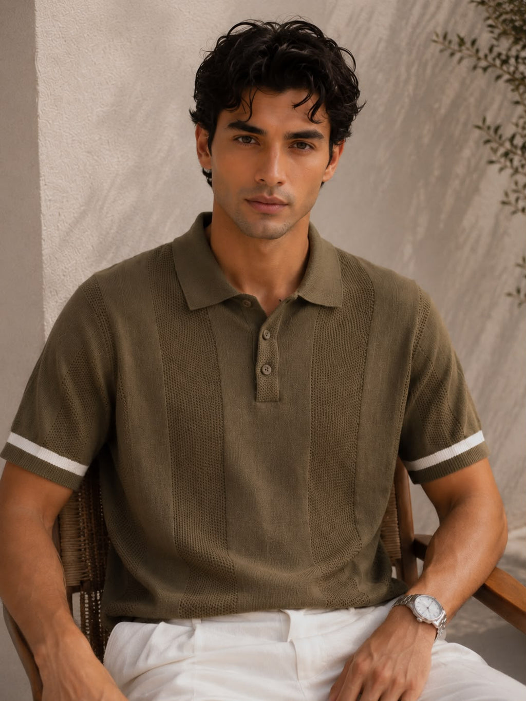 BEZOKE COMFY BROWN POLO