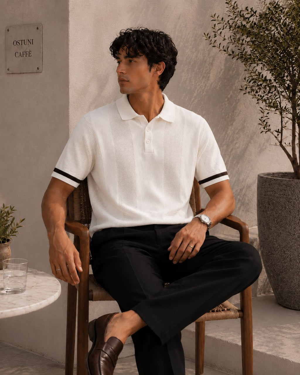 BEZOKE COMFY WHITE POLO