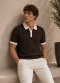 ECLIPSE KNIT BROWN POLO