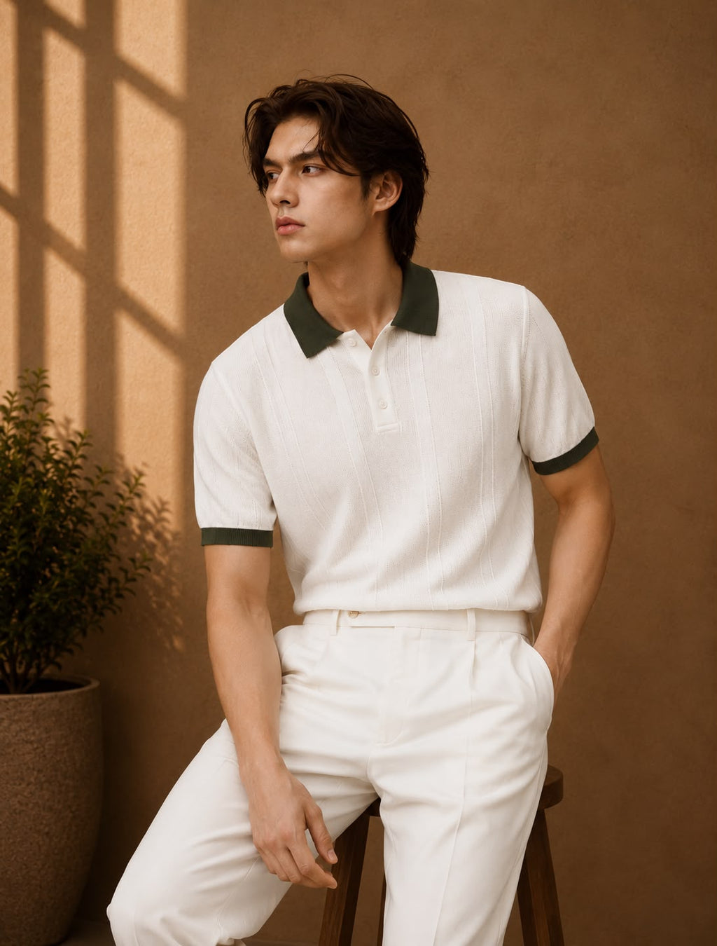 COASTAL KNIT WHITE POLO