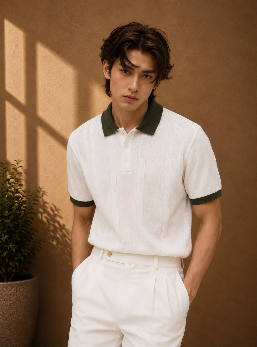 COASTAL KNIT WHITE POLO