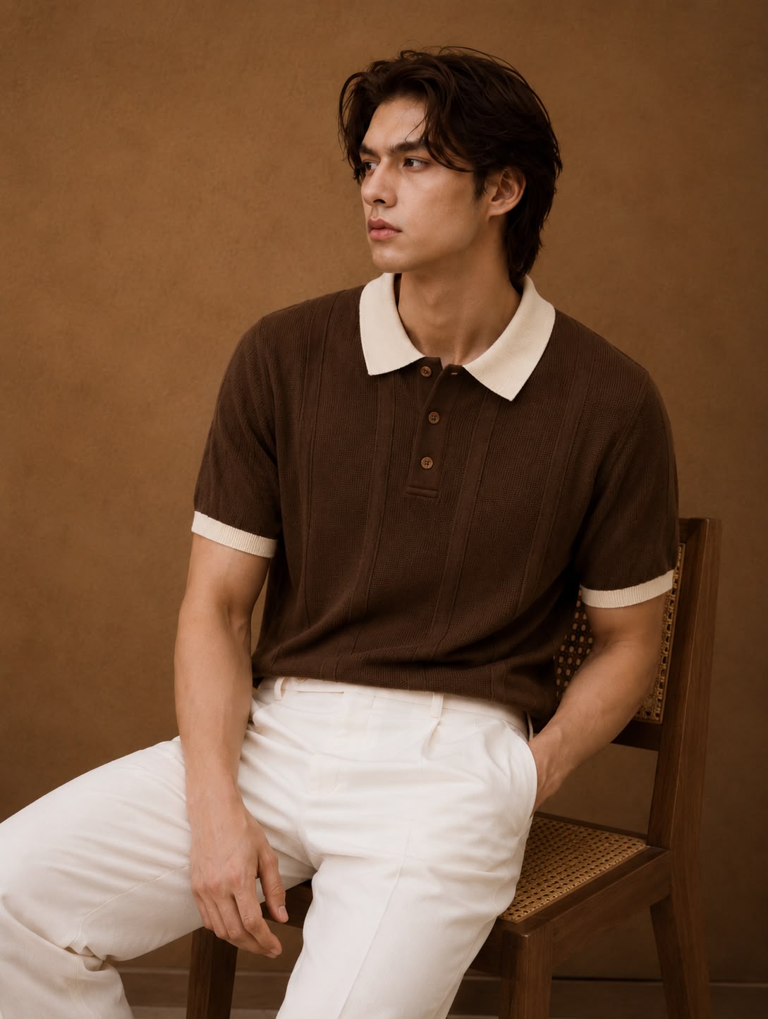 COASTAL KNIT BROWN POLO