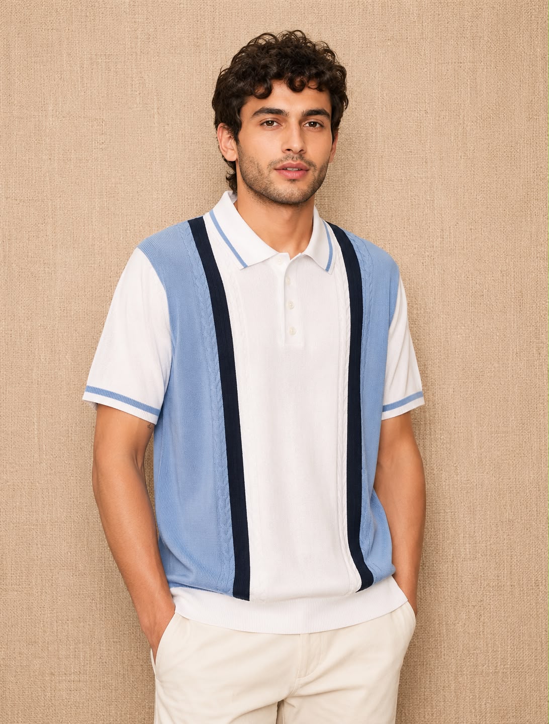 PRESTIGE KNIT WHITE POLO