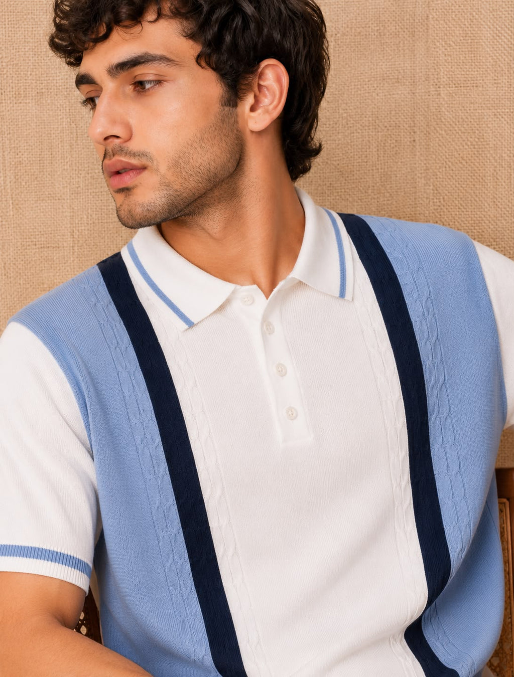 PRESTIGE KNIT WHITE POLO