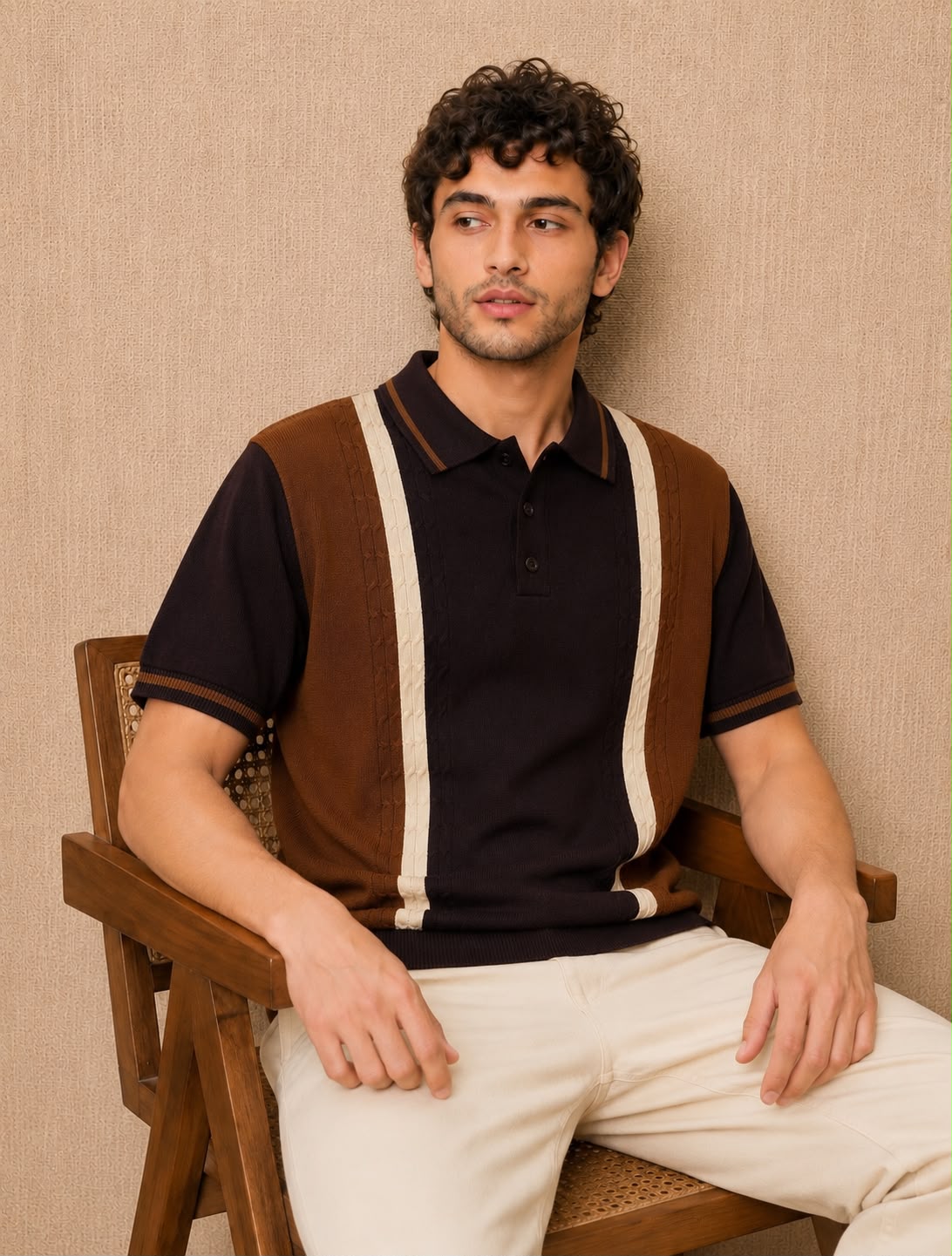 PRESTIGE KNIT BROWN POLO