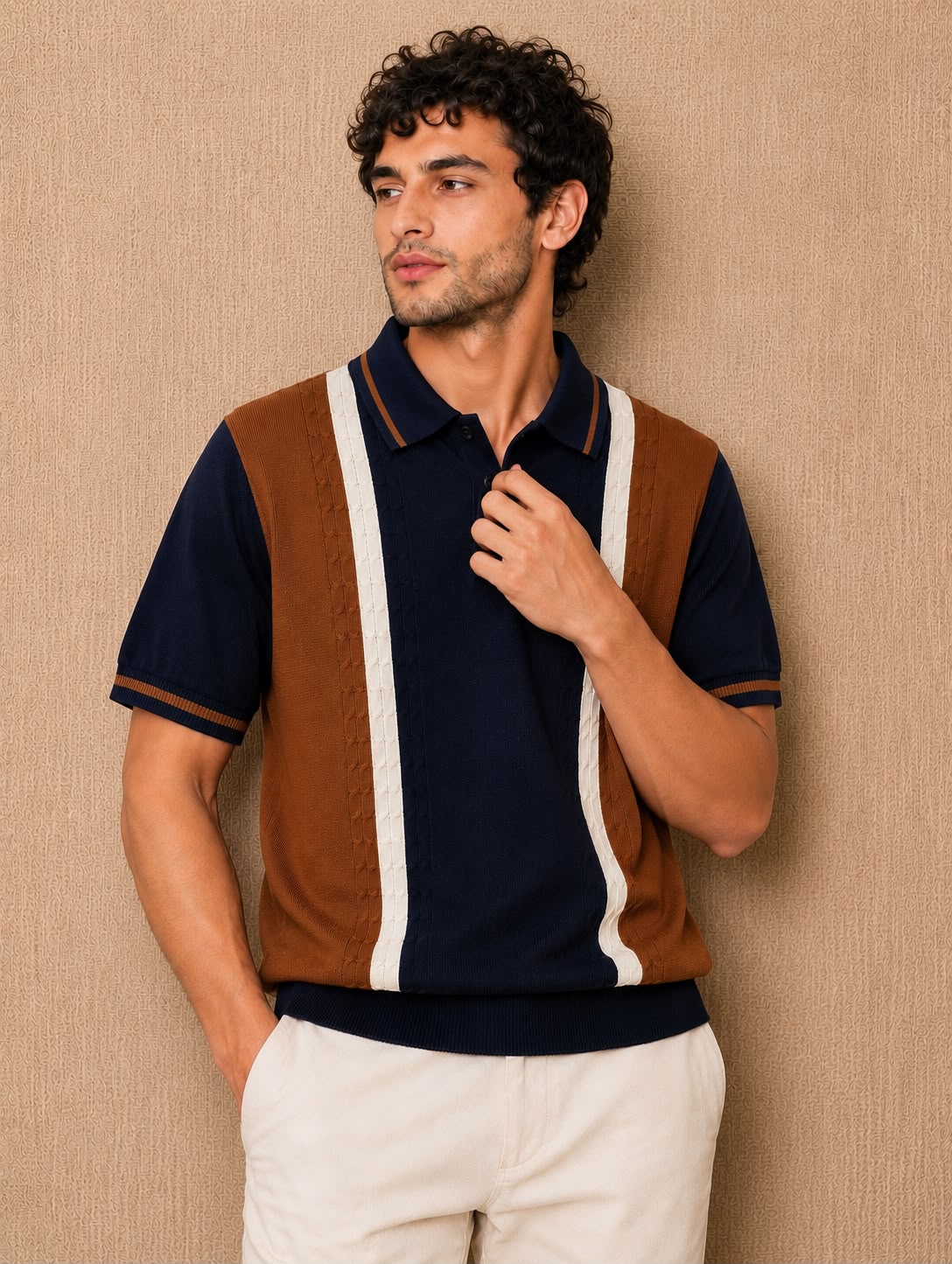 PRESTIGE KNIT NAVY BLUE POLO