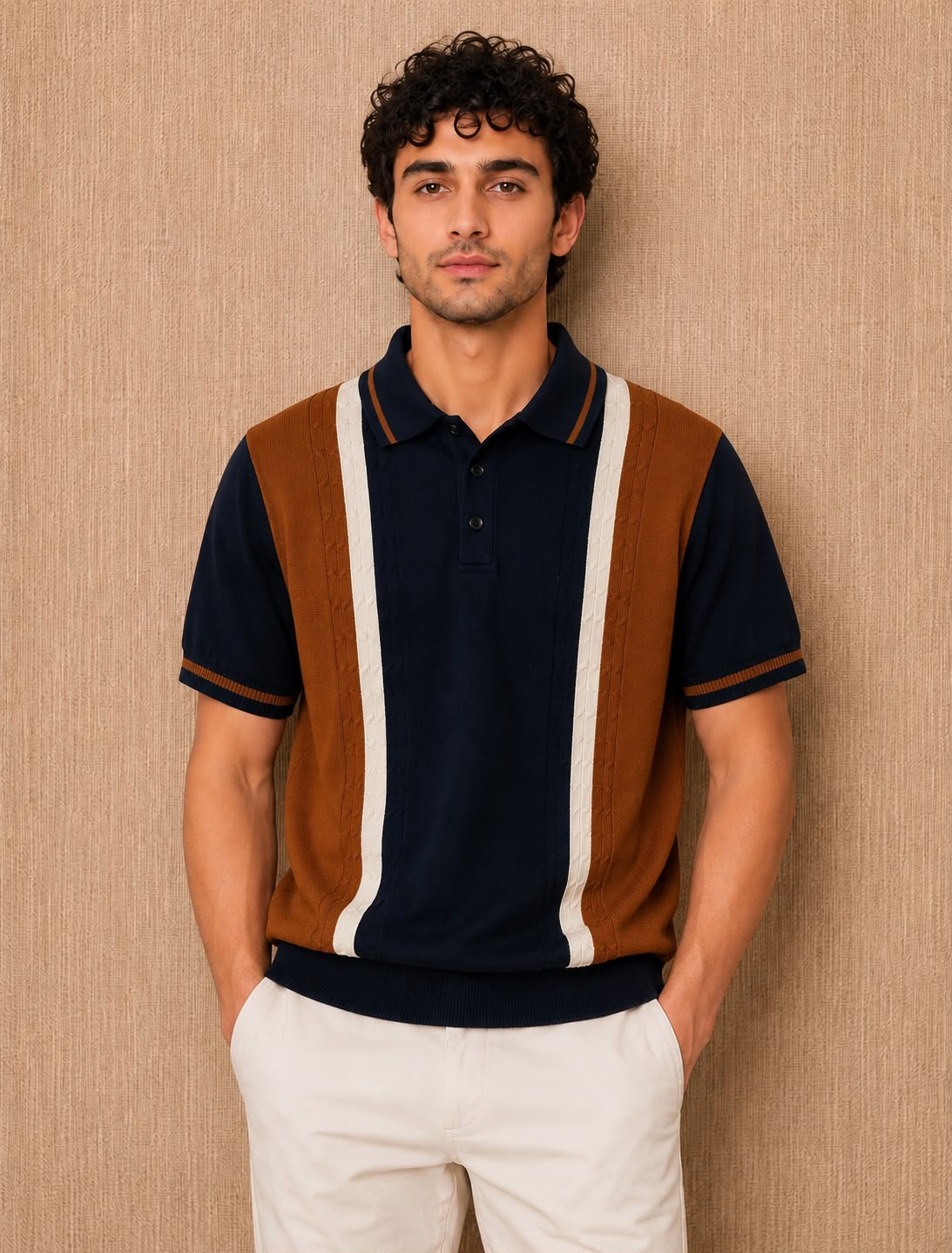 PRESTIGE KNIT NAVY BLUE POLO