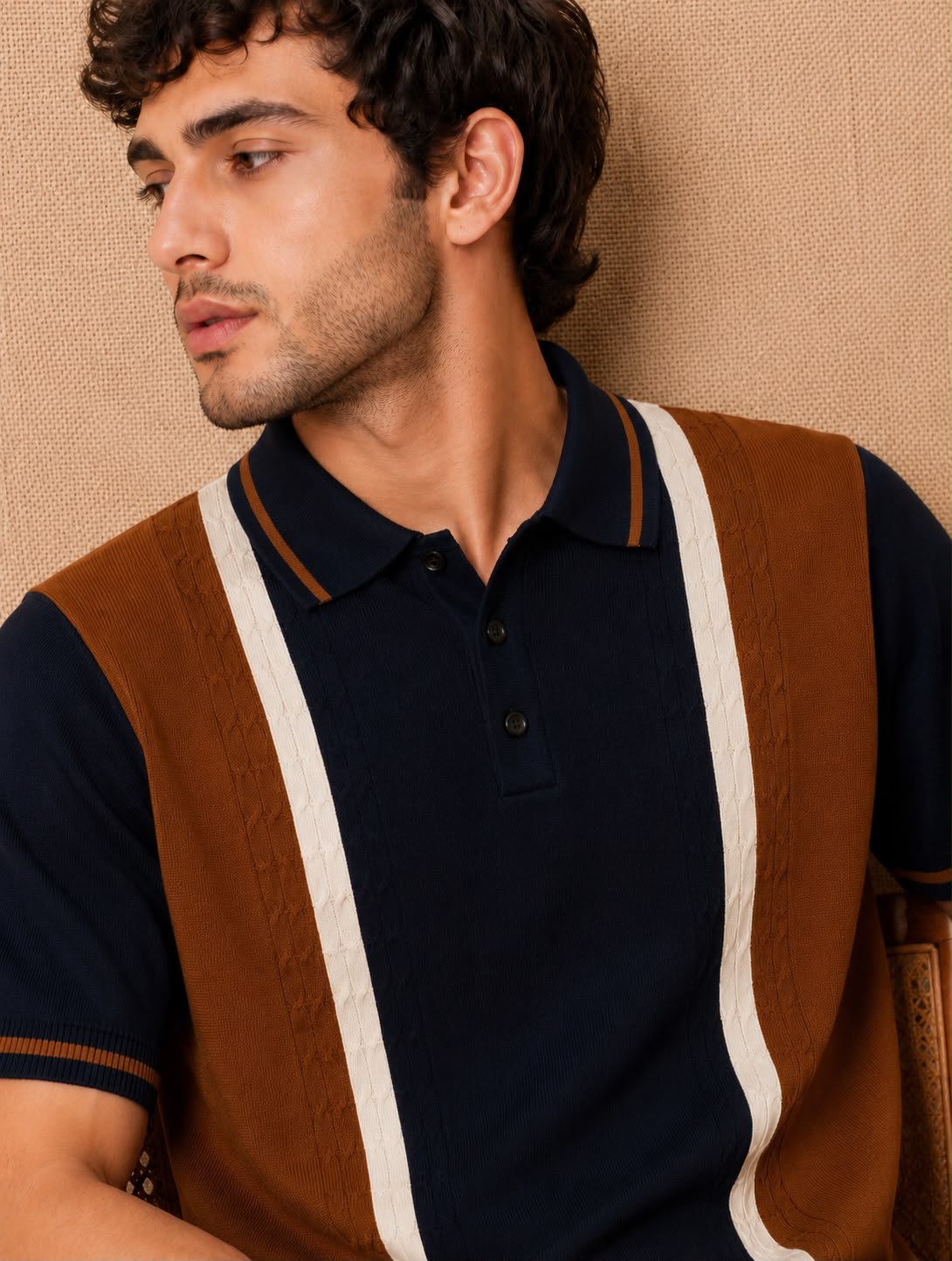 PRESTIGE KNIT NAVY BLUE POLO