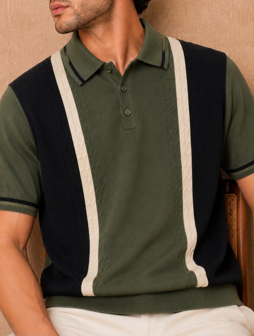 PRESTIGE KNIT GREY POLO