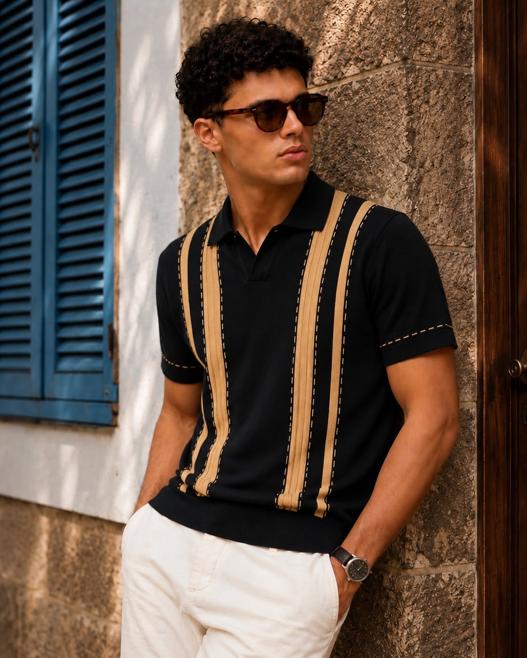 VALENCIA STRIPE BLACK