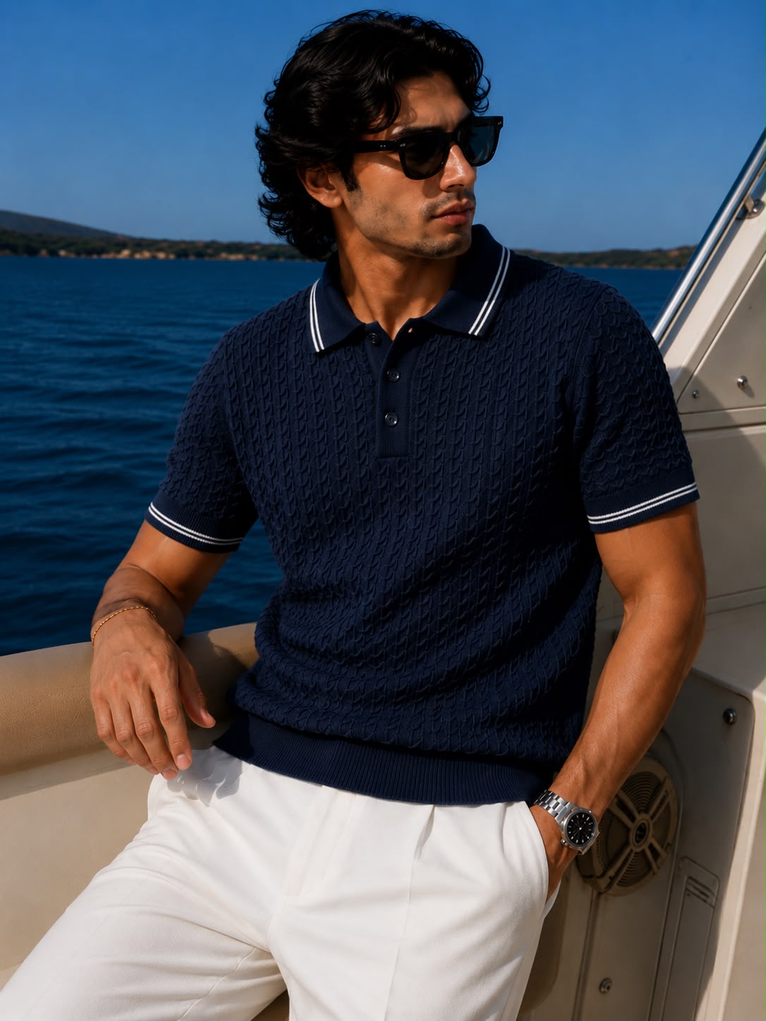 WAVE KNIT BLUE
