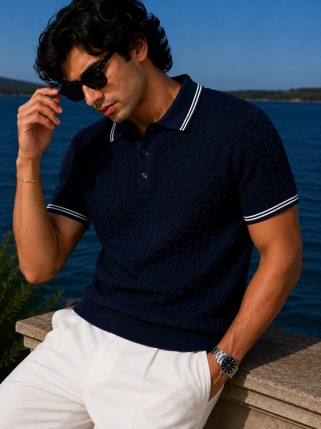 WAVE KNIT BLUE