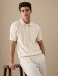 Riviera Knit Polo in Cream – BEZOKE