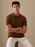 Riviera Knit Polo in Tobacco Brown – BEZOKE