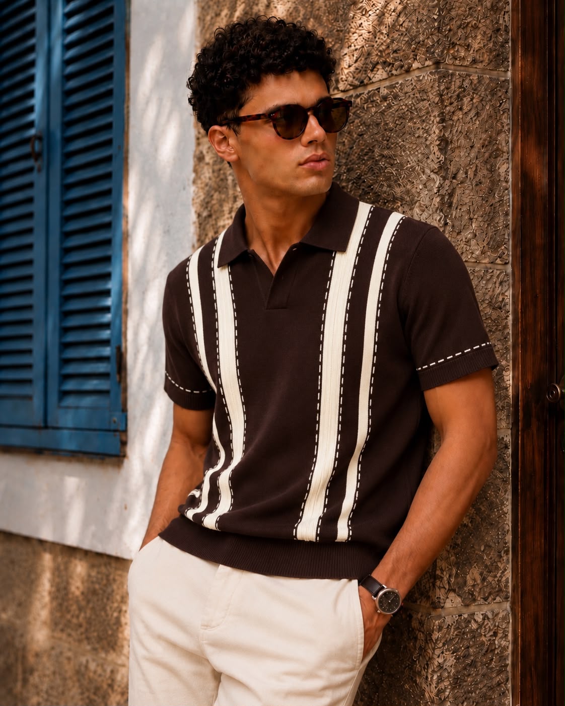VALENCIA STRIPE BROWN