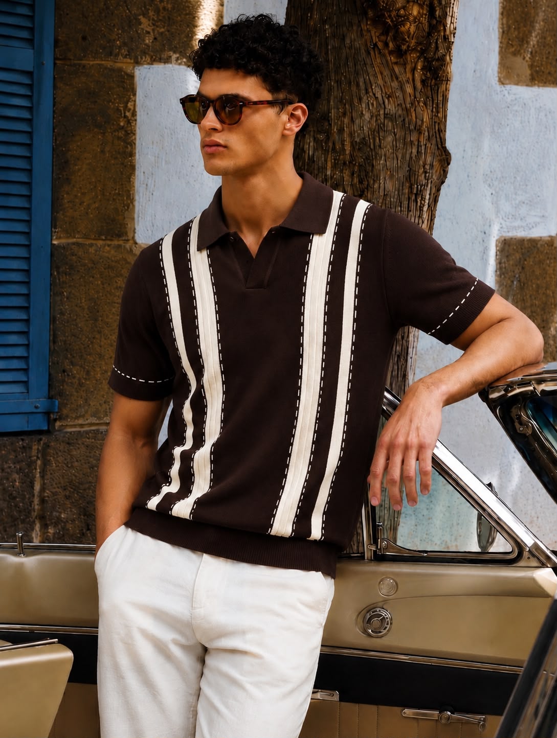 VALENCIA STRIPE BROWN