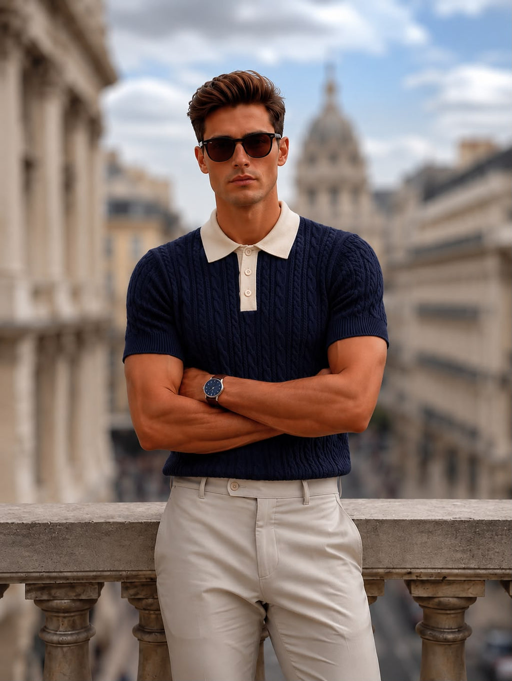 HERITAGE KNIT BLUE POLO