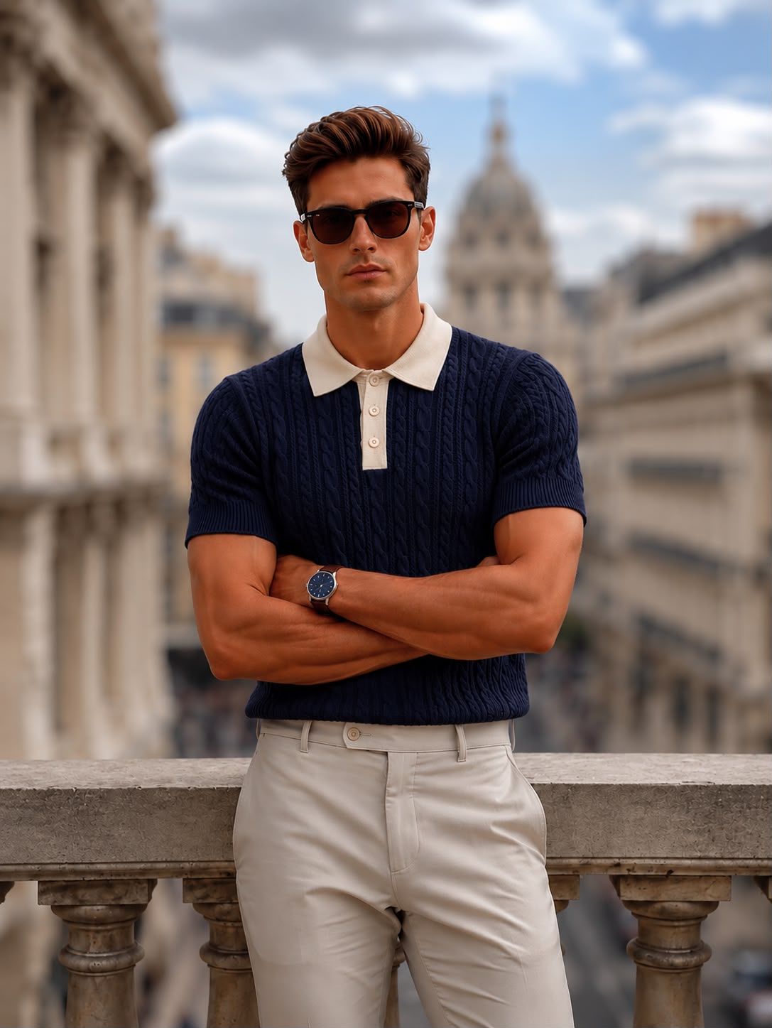 HERITAGE KNIT BLUE POLO