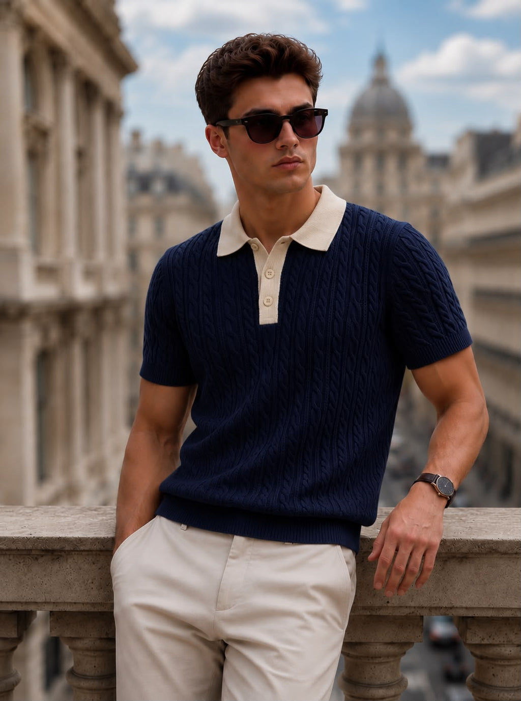 HERITAGE KNIT BLUE POLO