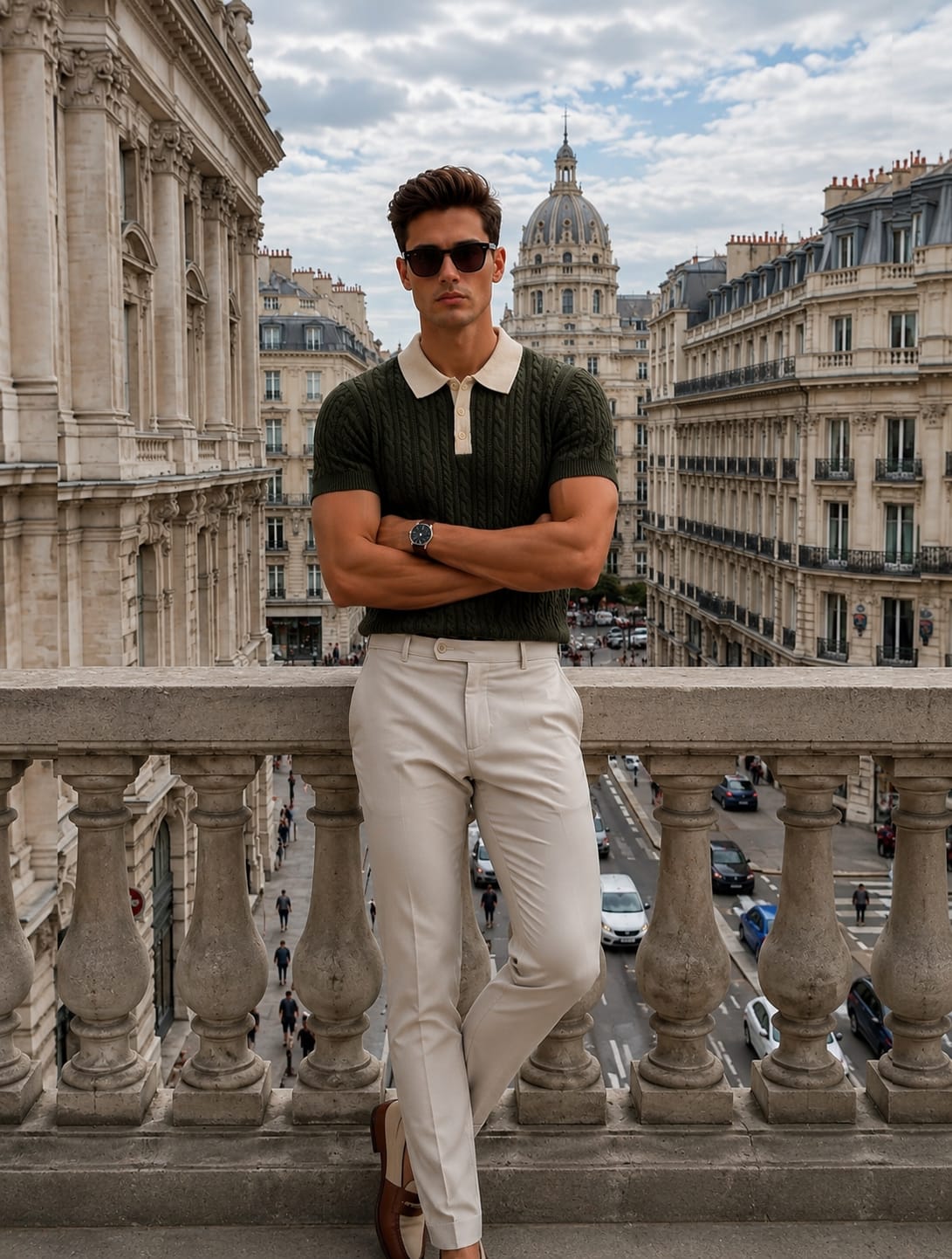 HERITAGE KNIT GREEN POLO