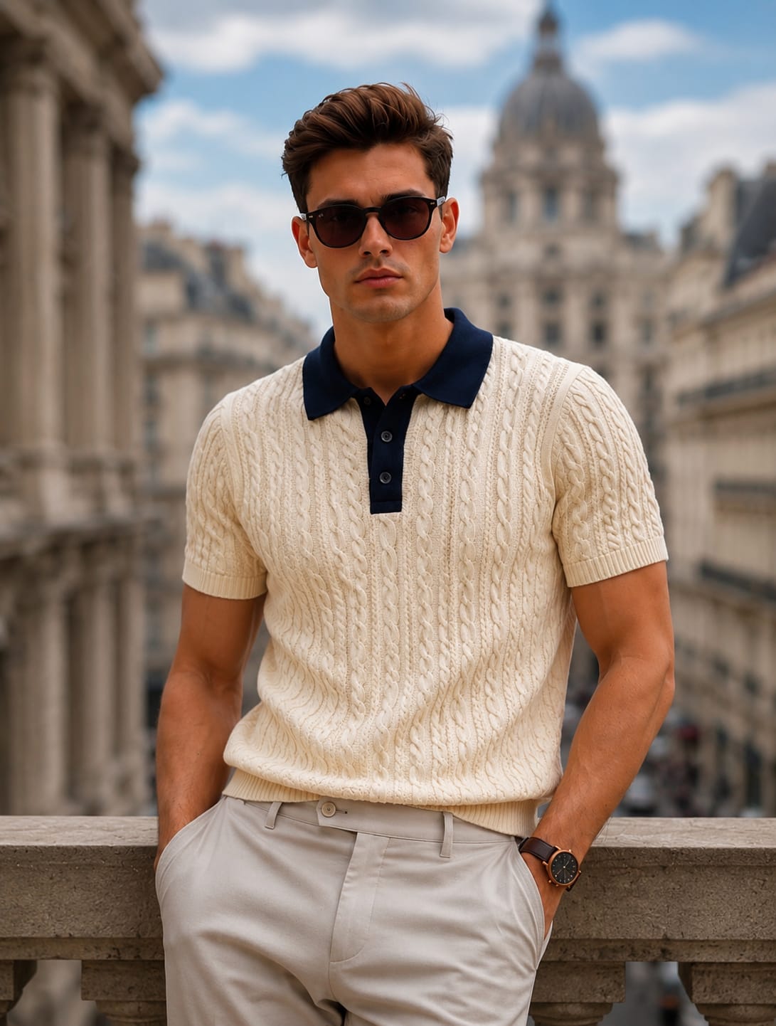 HERITAGE KNIT WHITE POLO