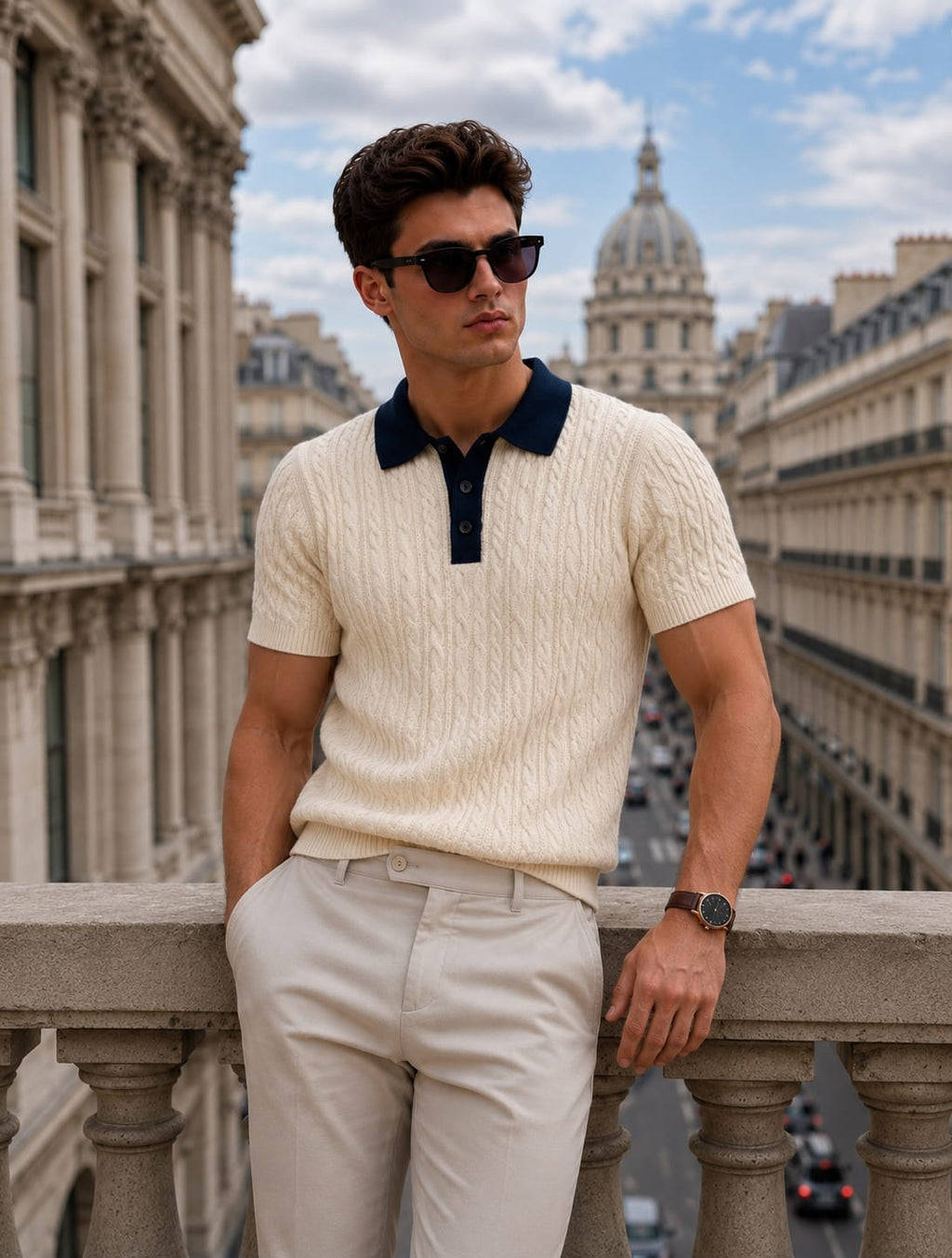 HERITAGE KNIT WHITE POLO