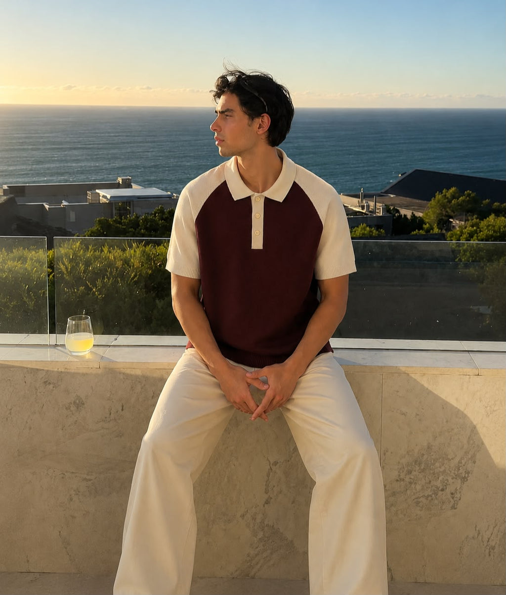 CLASSIC RAGLAN BURGUNDY POLO
