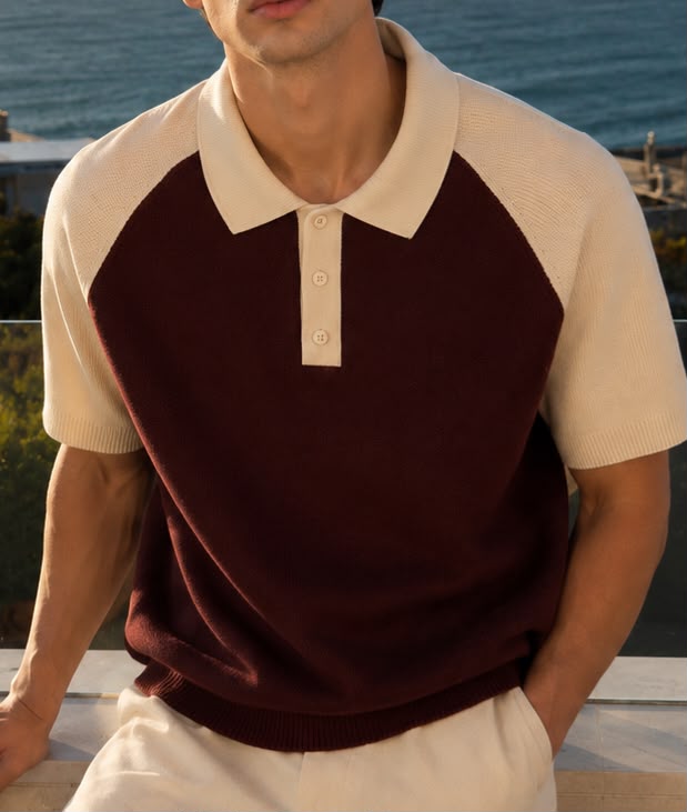 CLASSIC RAGLAN BURGUNDY POLO