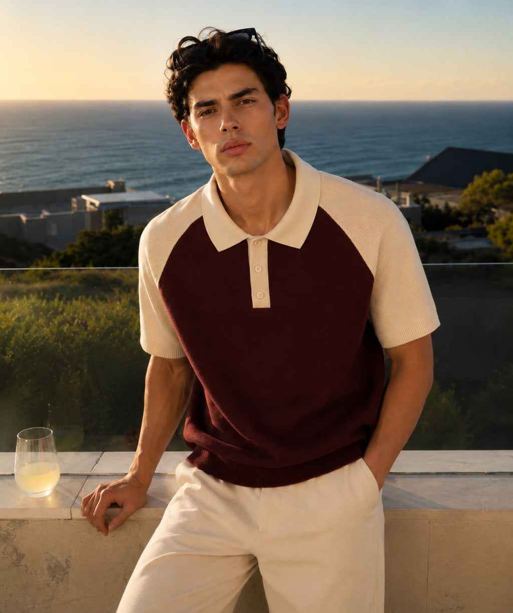 CLASSIC RAGLAN BURGUNDY POLO