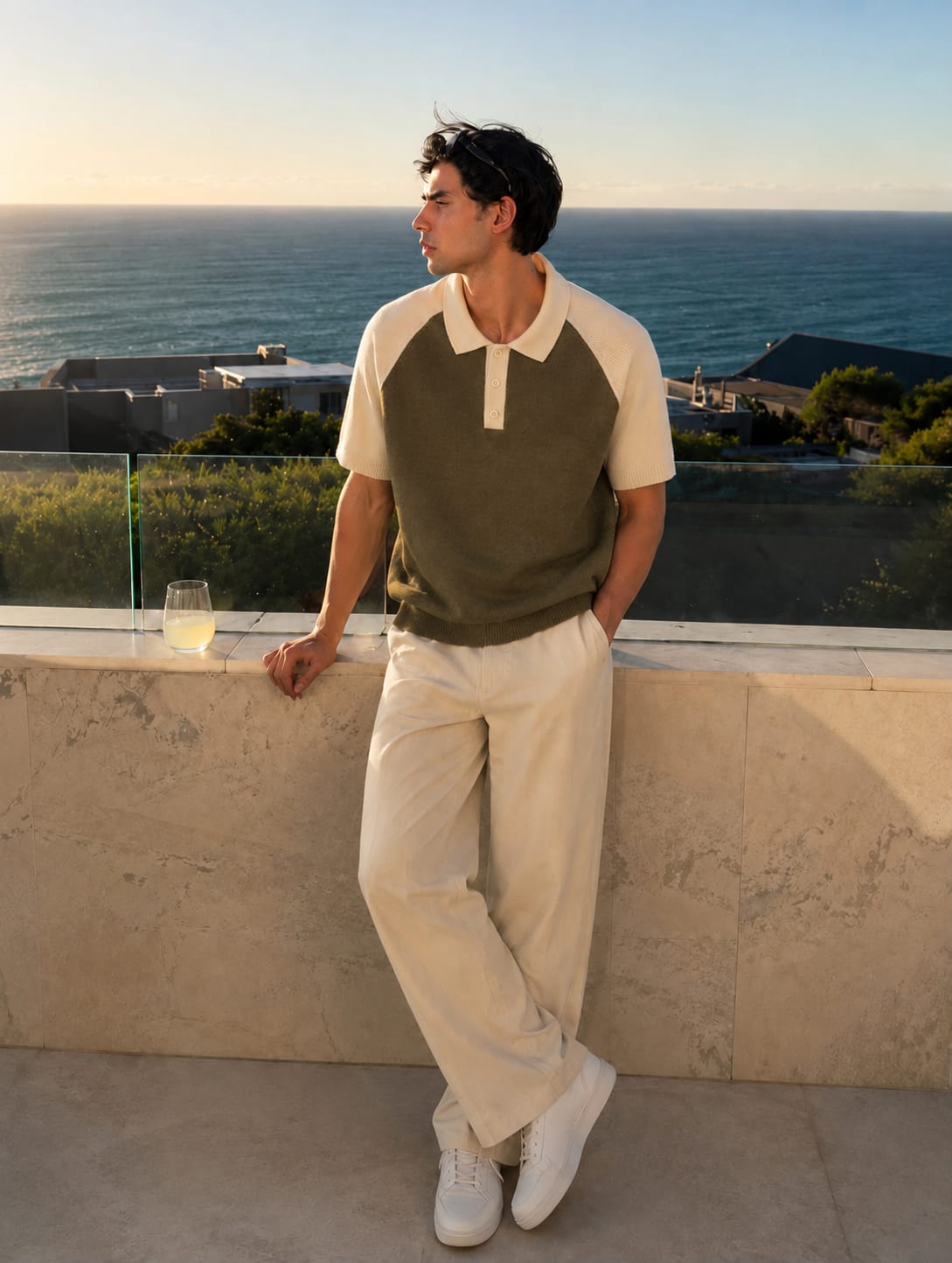 CLASSIC REGLAN KNIT GREEN POLO