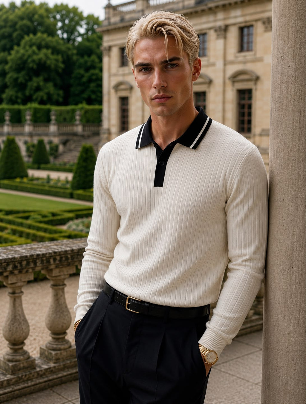 ELITE KNIT WHITE  POLO