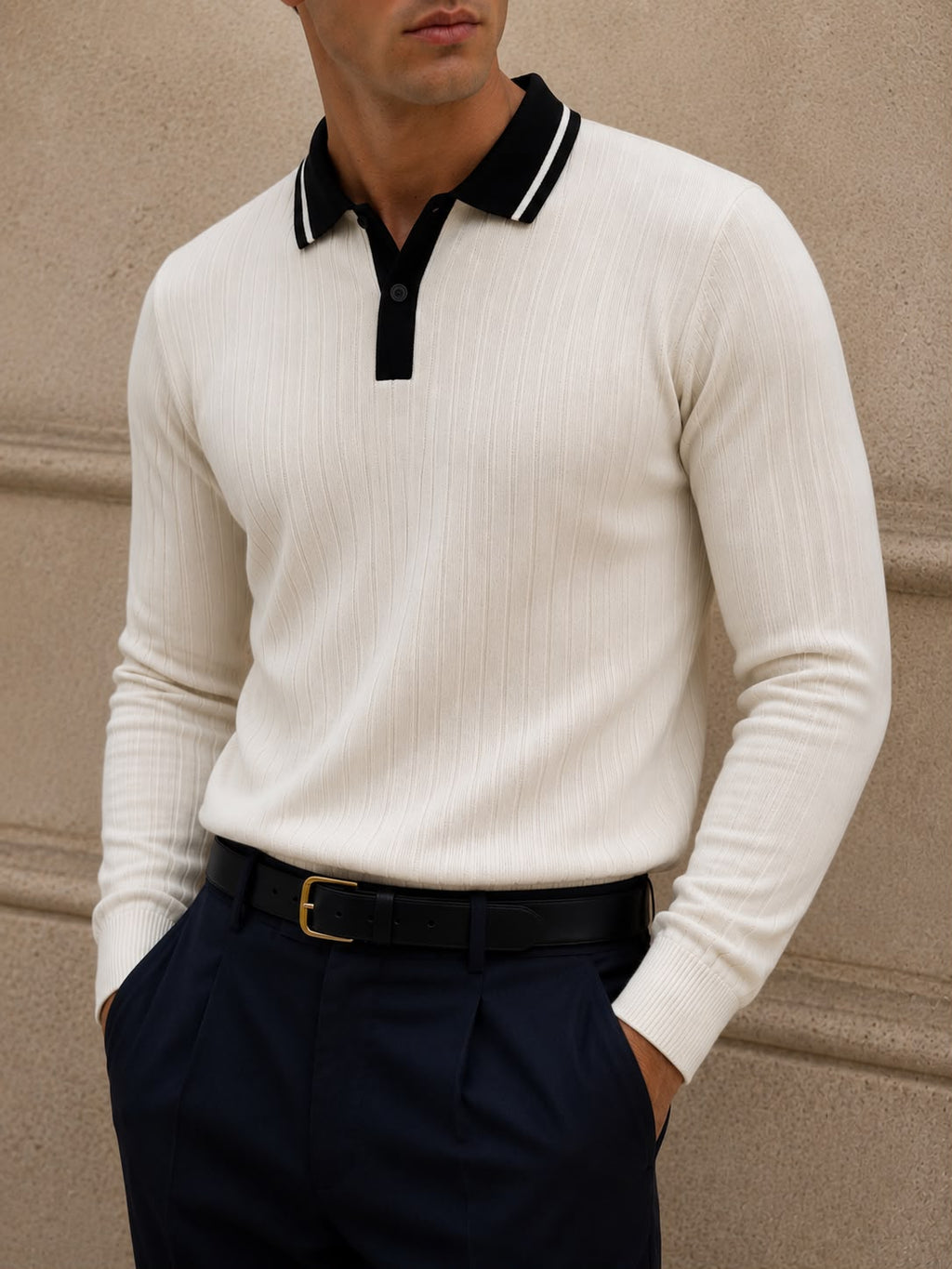 ELITE KNIT WHITE  POLO