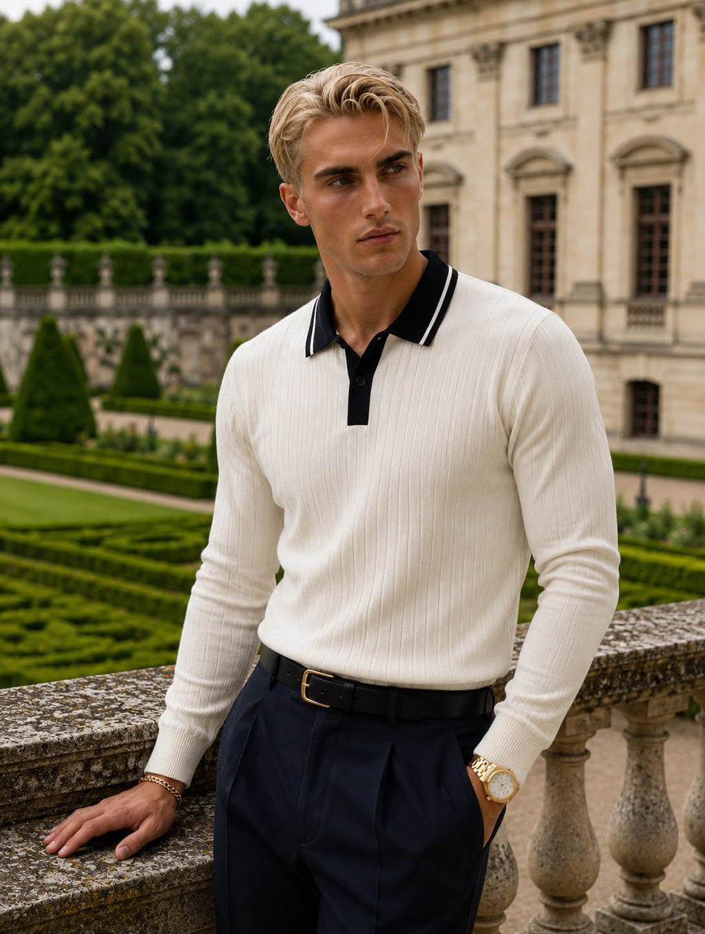 ELITE KNIT WHITE  POLO