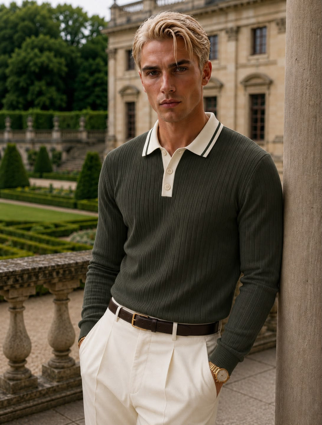 ELITE KNIT GREEN POLO