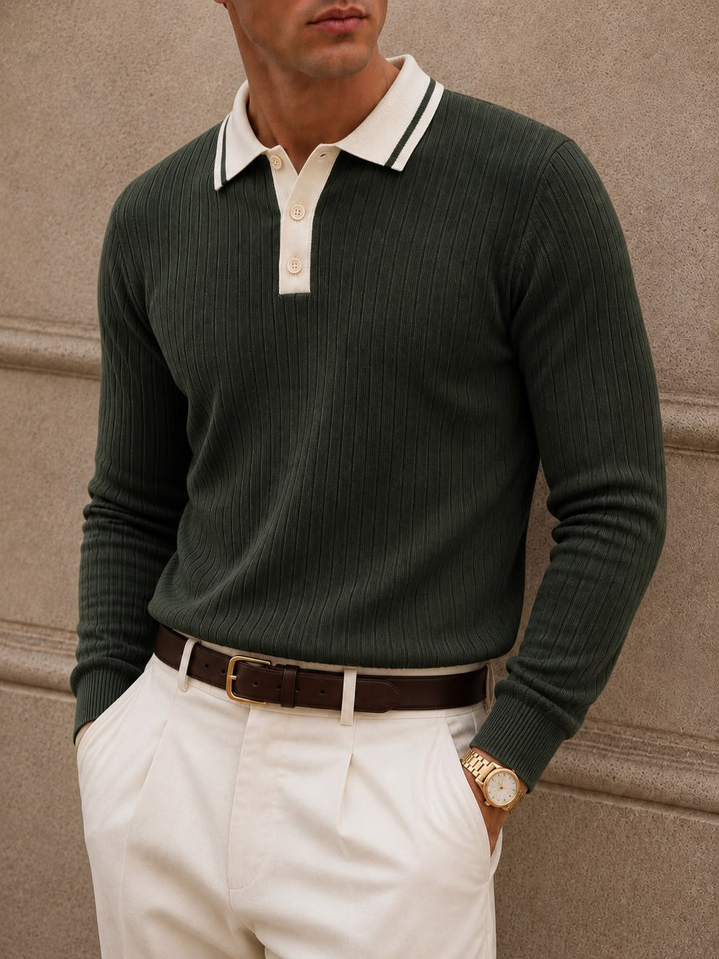 ELITE KNIT GREEN POLO