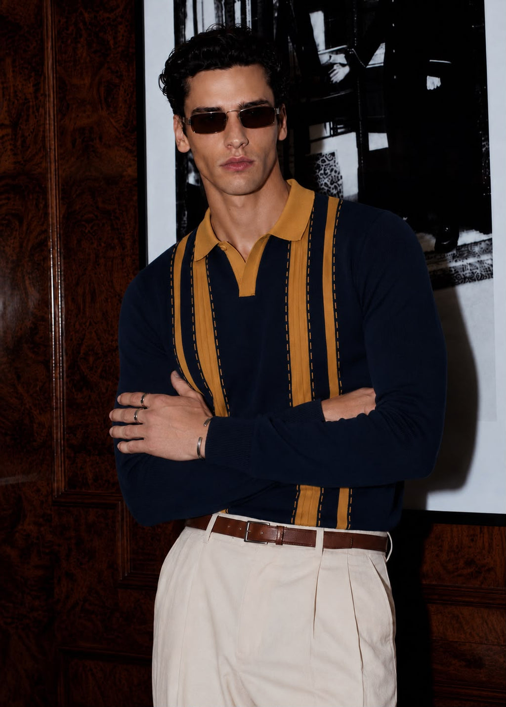 VALENCIA STRIPE FULL SLEEVES BLUE