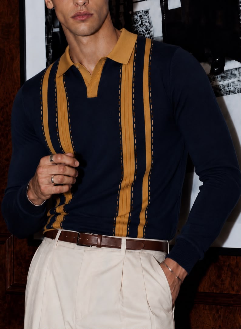 VALENCIA STRIPE FULL SLEEVES BLUE