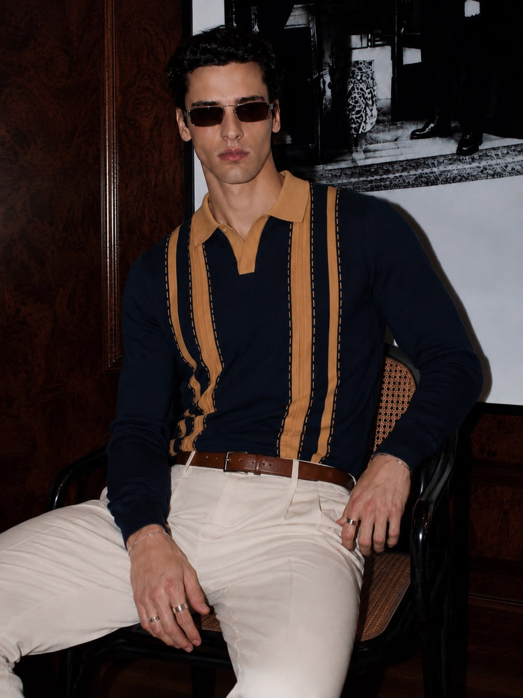 VALENCIA STRIPE FULL SLEEVES BLUE
