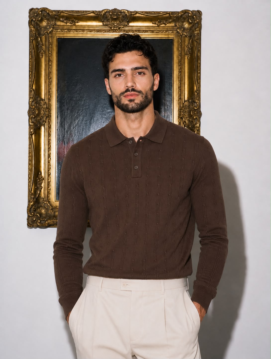 ROYAL CABLE FULL SLEEVES BROWN